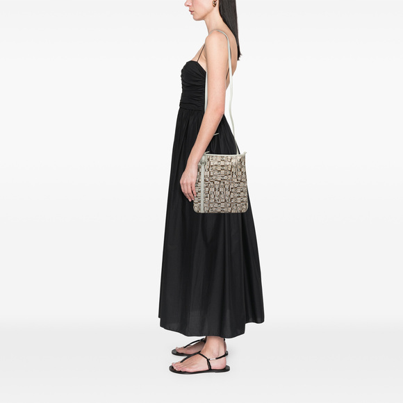 Pre-Loved Ferragamo Coated Canvas Logo Crossbody